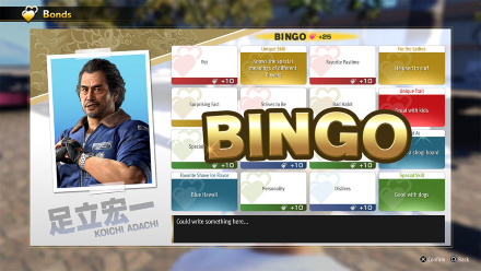 Like a Dragon Infinite Wealth - Aim for a Bond Bingo