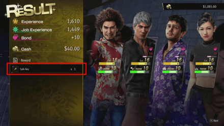 Like a Dragon Infinite Wealth - Safe Key drop