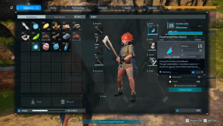 Palworld - Headgear in Inventory