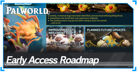 Palworld - Early Access Roadmap Top Banner