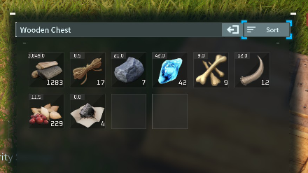 Palworld - Using Sort for Storage