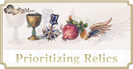 prioritize relics