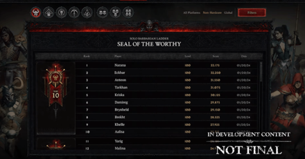 D4 Season 3 - Hall of the Ancients Leaderboard