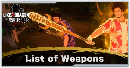 LAD IW - List of Weapons