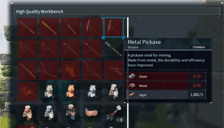 Palworld - Use Workbenches to Craft Items