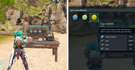 Palworld - Use Sphere Workbench to Craft Spheres