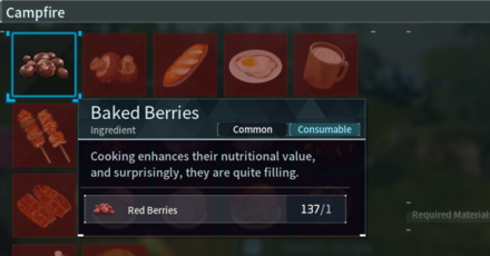 Palworld - Cook Food Using the Campfire
