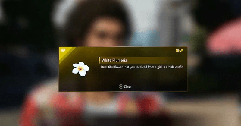 Like a Dragon - Substory 12 White Plumeria