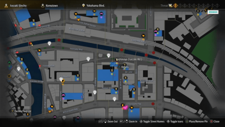 Like a Dragon Infinite Wealth - Yoshinoya (Isezaki Rd.) Map Image