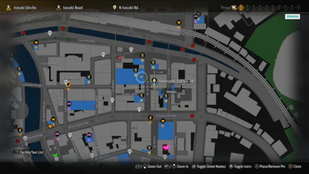 Like a Dragon Infinite Wealth - Yoronotaki (Isezaki Rd.) Map Image