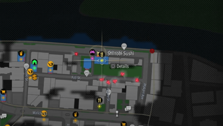 Like a Dragon Infinite Wealth - Shinobi Sushi Map Image