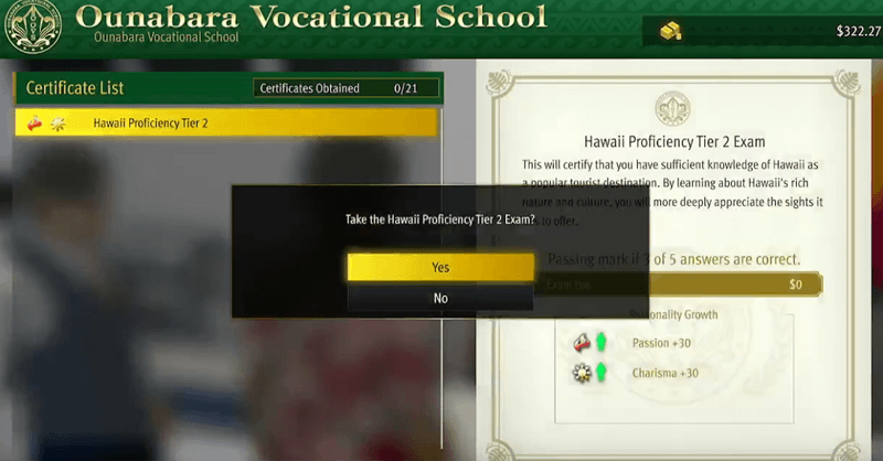 LAD Infinite Wealth - Substory 21 Hawaii Proficiency Exam