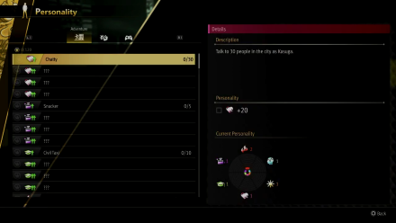 Like a Dragon Infinite Wealth - Personality Challenge