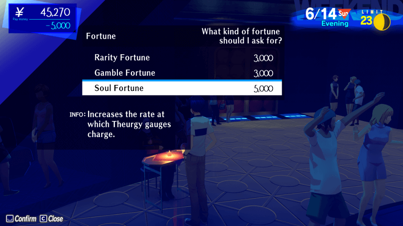 Persona 3 Reload - Fortune Telling Services