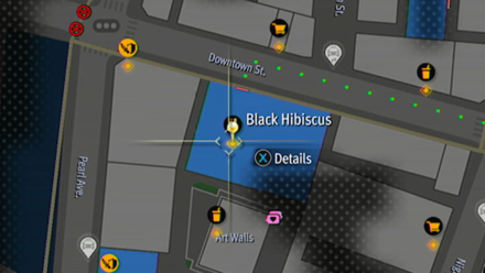 Like a Dragon Infinite Wealth - Black Hibiscus Map Image