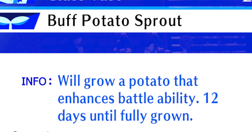 Persona 3 Reload - Buff Potato Sprout Info