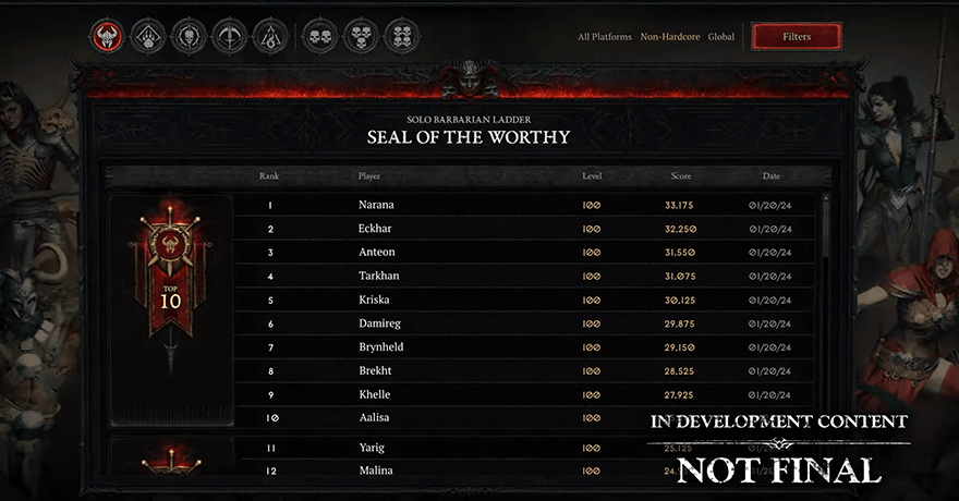 Diablo 4 - Leaderboards