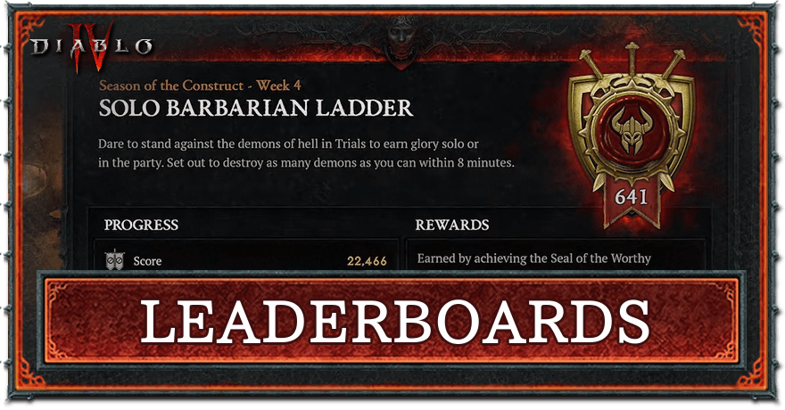Diablo 4 - Leaderboards Guide