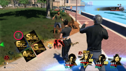 Like a Dragon Infinite Wealth - Hold L1 to escape