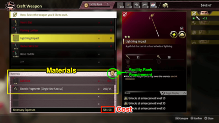 LAD IW - Craft Weapons Using Materials and Pay the Crafting Cost