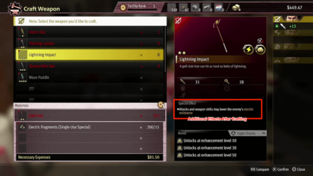 LAD IW - Additional Effects After Crafting