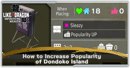 LAD IW - How to Increase Popularity of Dondoko Island