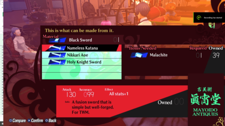 Persona 3 Reload - Fusion Equipment