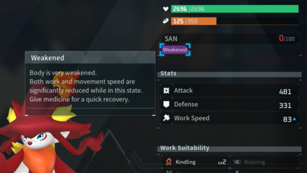 Palworld - Pal Weakened