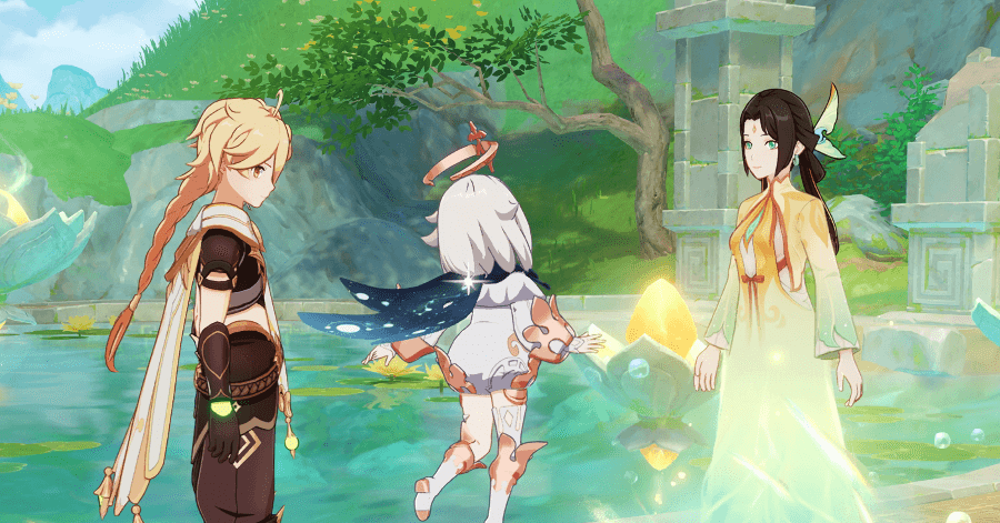 Genshin Impact Qiaoying of the Sacred Mountain Walkthrough - Talk to Fujin