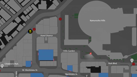 Like a Dragon Infinite Wealth - Yoshinoya (Hotel District) Map Image