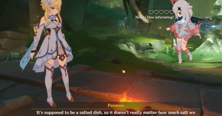 Genshin Impact A Wangshan Walk to Remember Walkthrough - Step to the side and listen to Paimon