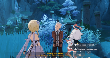 Genshin Impact A Wangshan Walk to Remember Walkthrough - Follow Huang the Third to the site of the trial