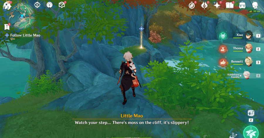 Genshin Impact Floating Jade, Treasure of Chenyu Walkthrough - Follow Little Mao