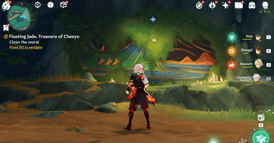 Genshin Impact Floating Jade, Treasure of Chenyu Walkthrough - Explore the domain