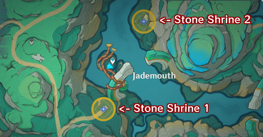 Genshin Impact Floating Jade, Treasure of Chenyu Walkthrough - Investigate the stone shrine