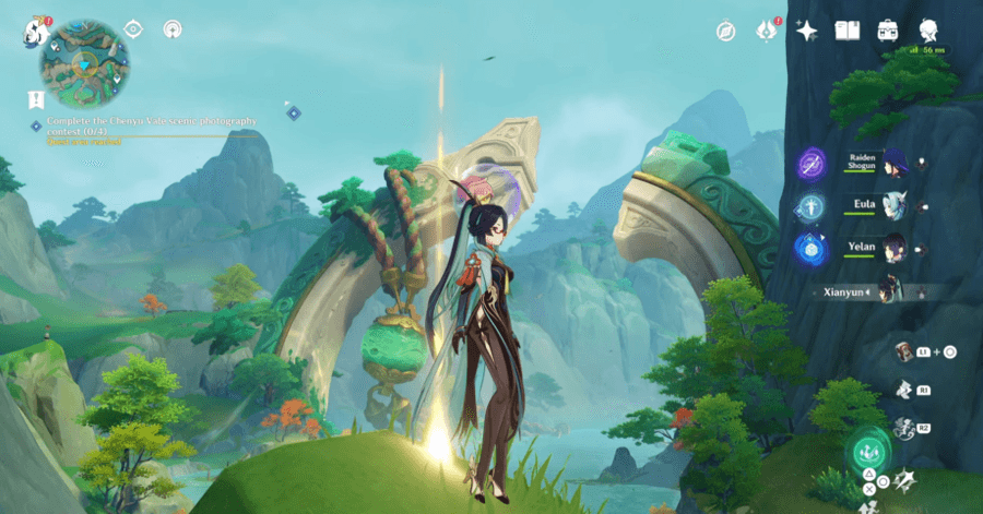 Genshin - Take a Photo of the Ring with the Green Pearl