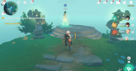 Genshin Impact An Ancient Sacrifice of Sacred Brocade Walkthrough - Talk to Fujin