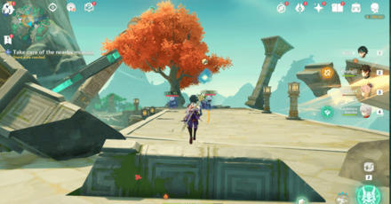 Genshin Impact An Ancient Sacrifice of Sacred Brocade Walkthrough - Take care of the nearby miasma