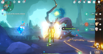 Genshin Impact An Ancient Sacrifice of Sacred Brocade Walkthrough - Take care of the nearby miasma