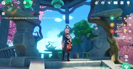 Genshin Impact An Ancient Sacrifice of Sacred Brocade Walkthrough - Use your adeptal energy to activate the spirit pearl