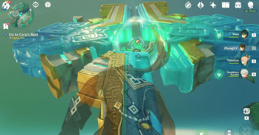 Genshin Impact The Cloud-Padded Path to the Chiwang Repose Walkthrough - Enter Carp