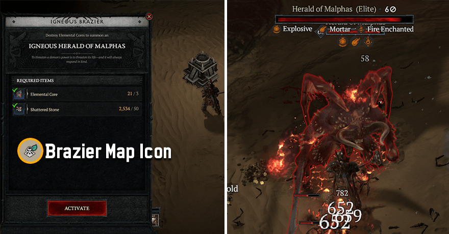 D4 Season 3 - Herald of Malphas and Braziers