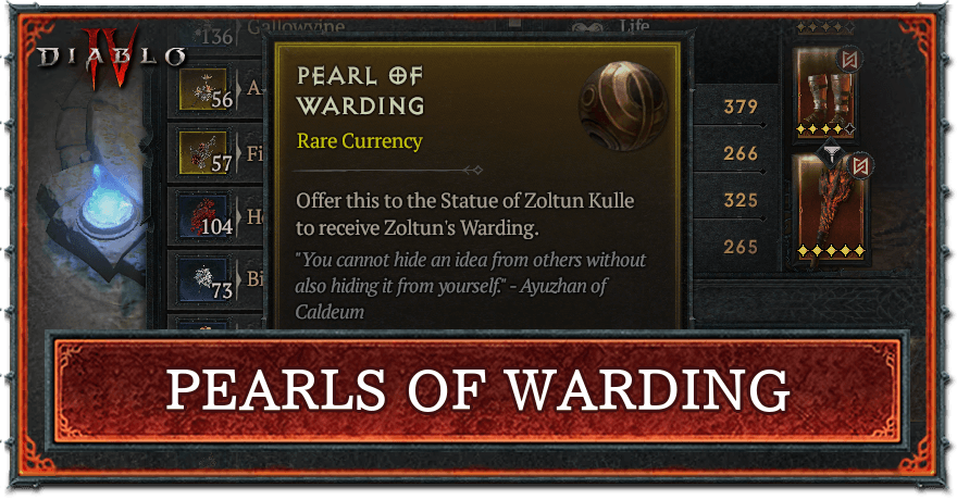 Diablo 4 - Pearls of Warding