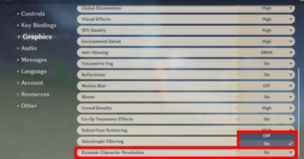 Genshin - How to Turn On Dynamic Character Resolution