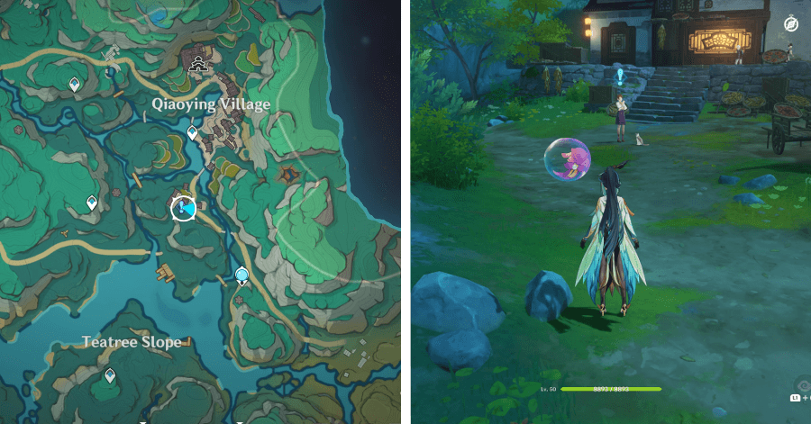 Genshin - Qiaoying the Village of Many Tales location