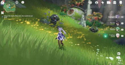 Genshin Impact Silently the Butterfly Crosses the Valley Walkthrough - How To Chase Butterfly #2 Into the Medicine Jar 1