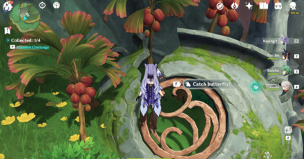 Genshin Impact Silently the Butterfly Crosses the Valley Walkthrough - How To Chase Butterfly #2 Into the Medicine Jar 1