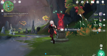 Genshin Impact Silently the Butterfly Crosses the Valley Walkthrough - How To Chase Butterfly #3Into the Medicine Jar 1