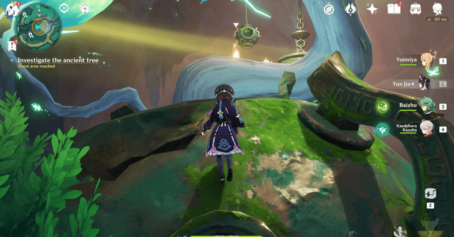 Genshin Impact Silently the Butterfly Crosses the Valley Walkthrough - Investigate the ancient tree