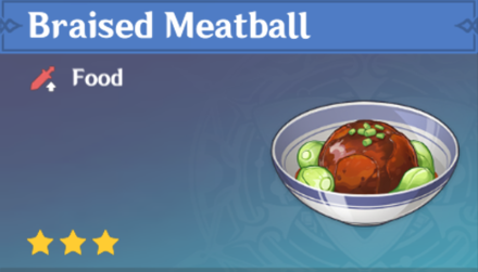 Genshin Impact - How to Get Braised Meatball and Effects